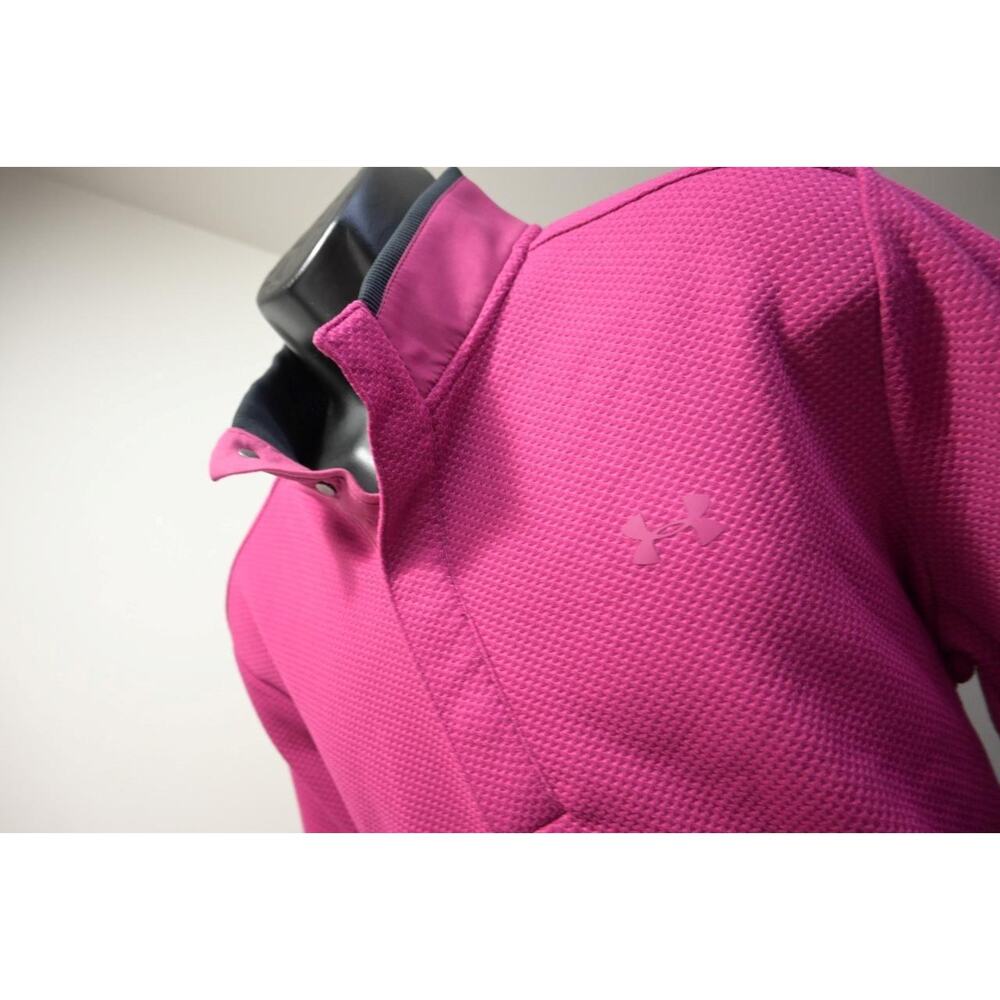 Under Armour Snap Neck Golf‎ Jacket Loose Purple ColdGear Performance Mens Sz XL